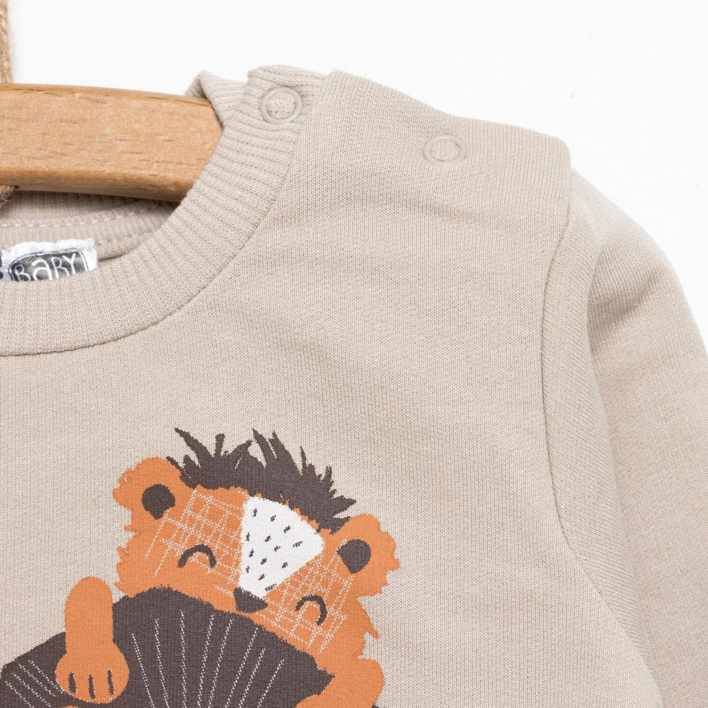 HelloBaby Basic Lion Sweatshirt - Mink