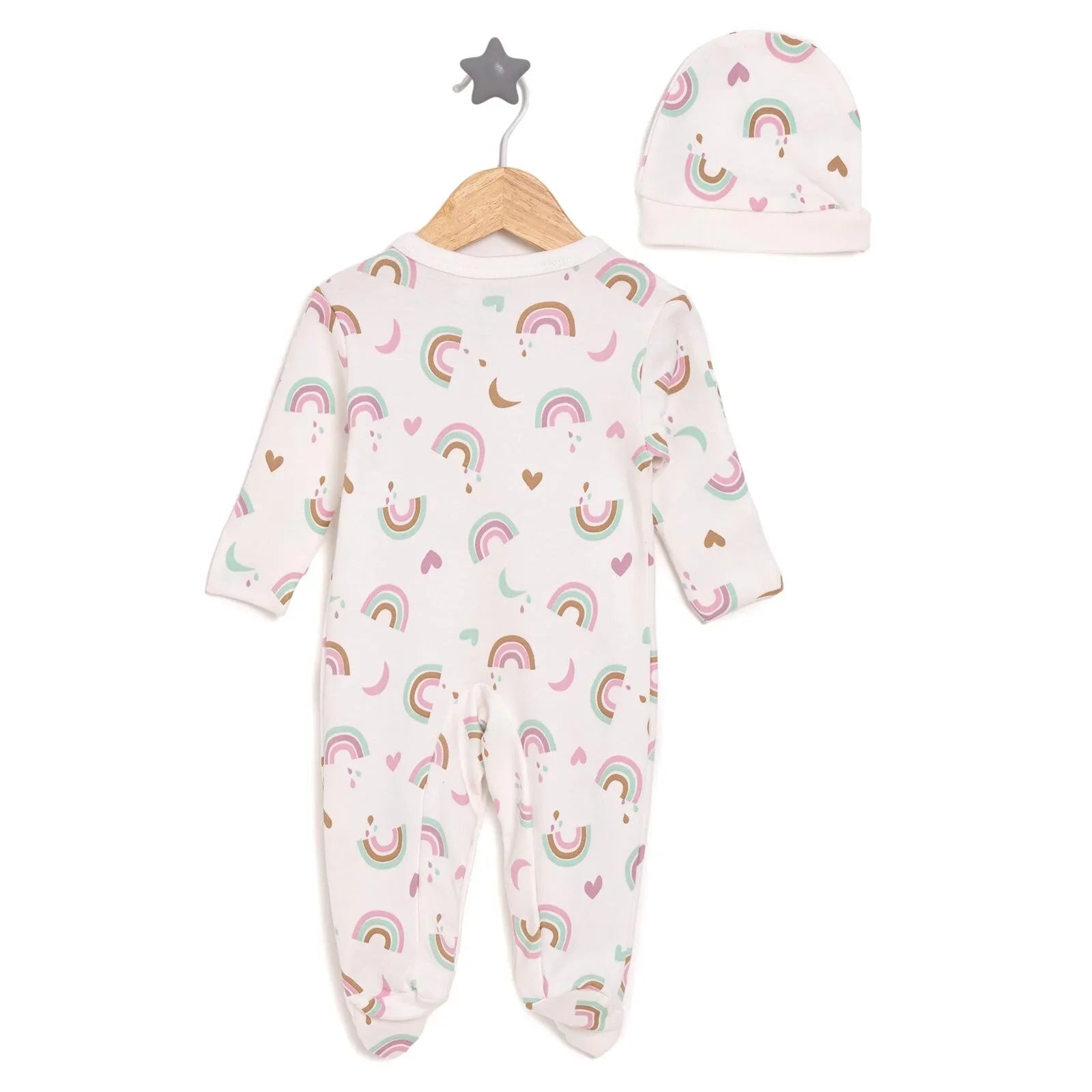 HelloBaby Girl Jumpsuit-Hat - Ecru