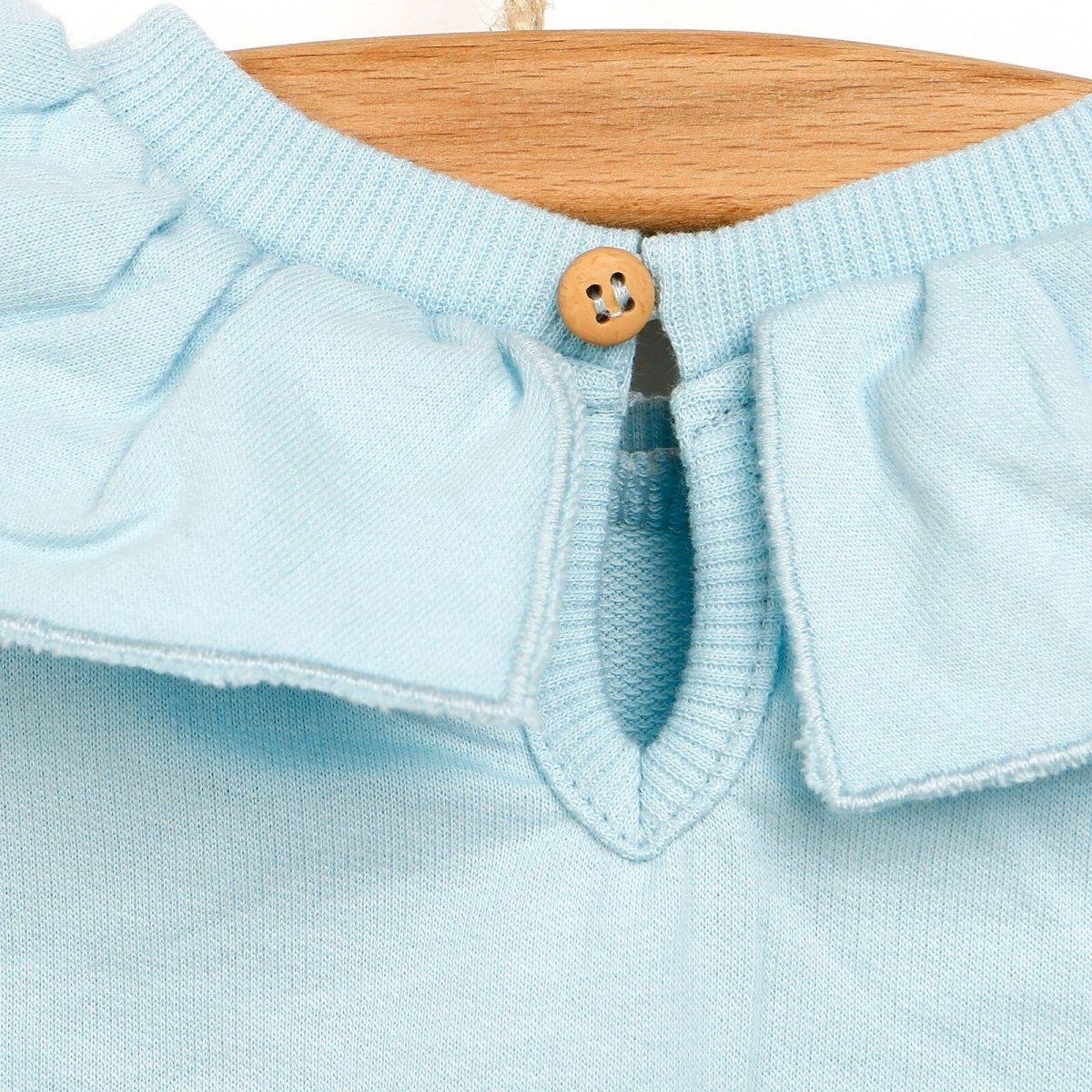 Tuffy Sweatshirt Collared - Footless Bottom - Light Blue