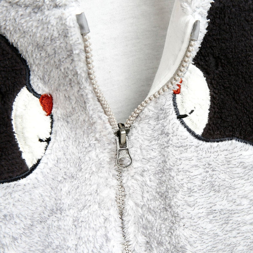 Midimod Newborn Cute Bears Welsoft Footed Jumpsuit - Grey