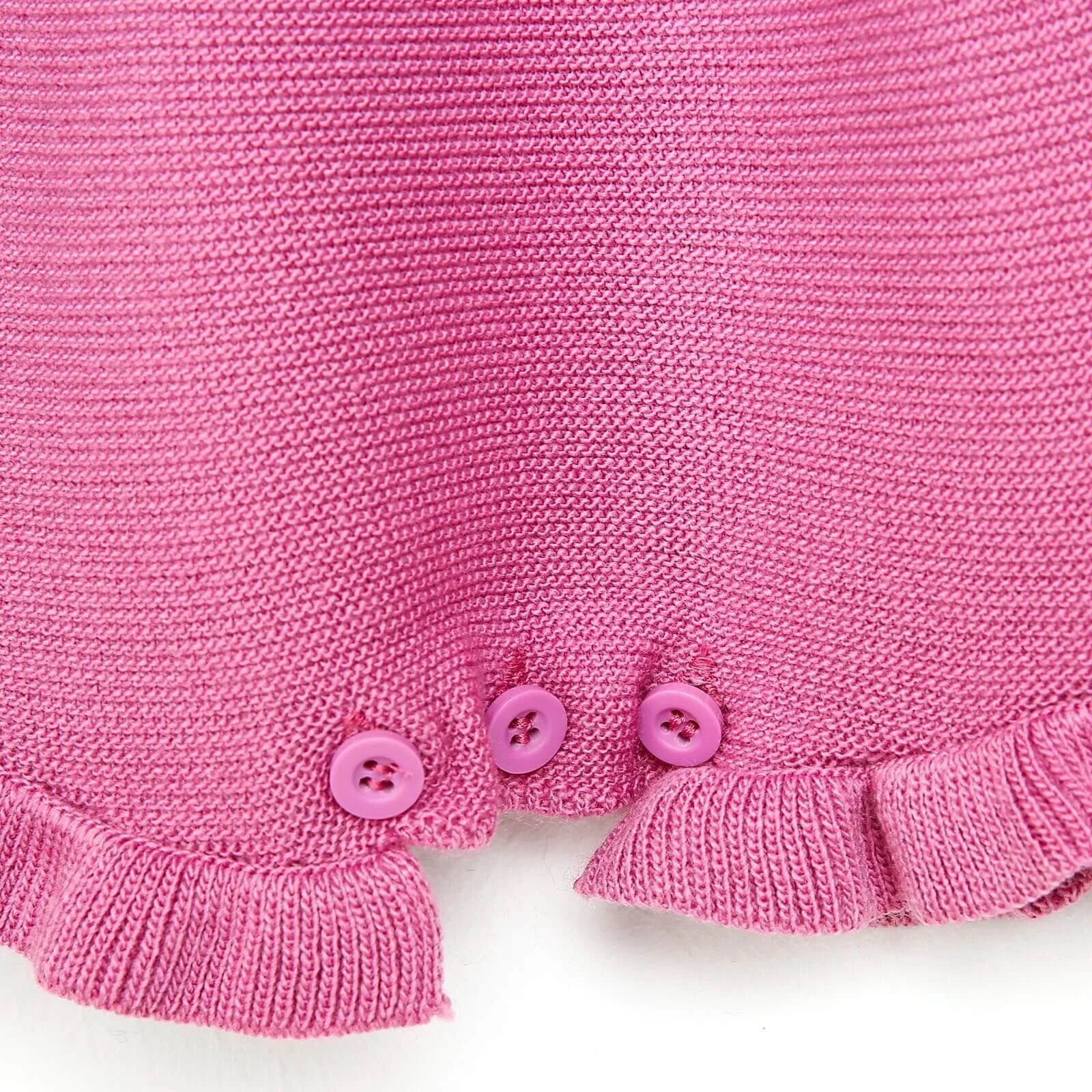 HelloBaby Newborn Frilled Knit Short Overall - Lilac