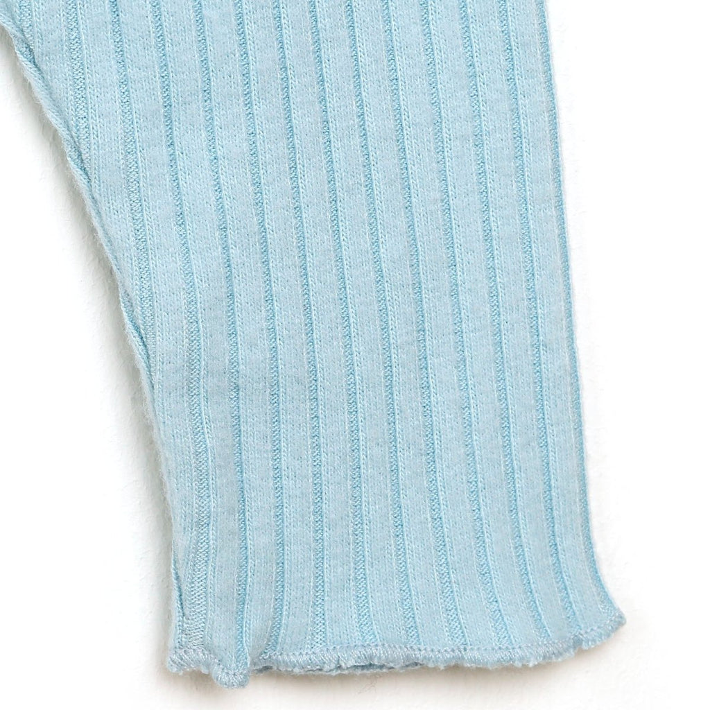 Tuffy Sweatshirt Collared - Footless Bottom - Light Blue
