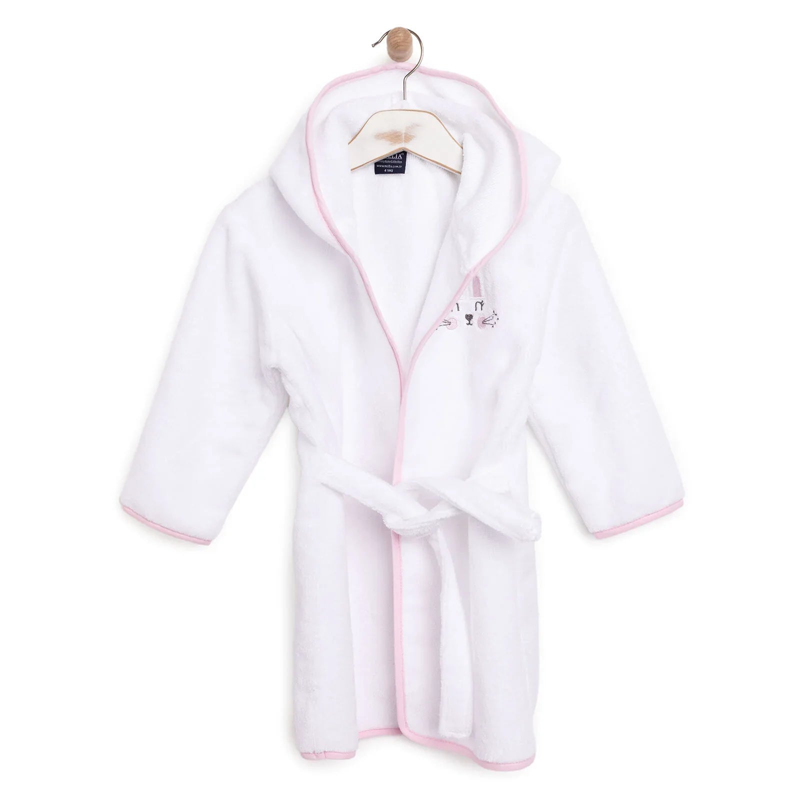 Mollia Girl Baby Bathrobe - White