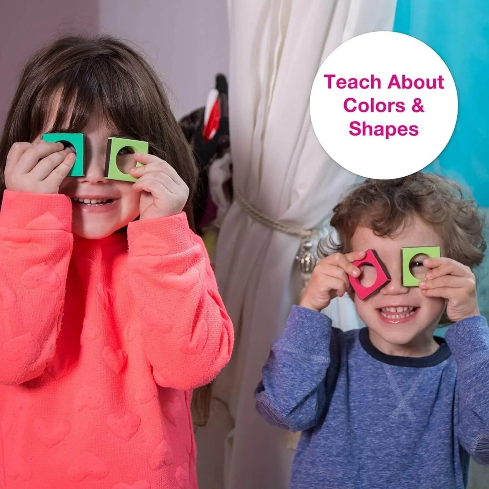 Edushape Magnetic Shapes with Board, 54 pcs