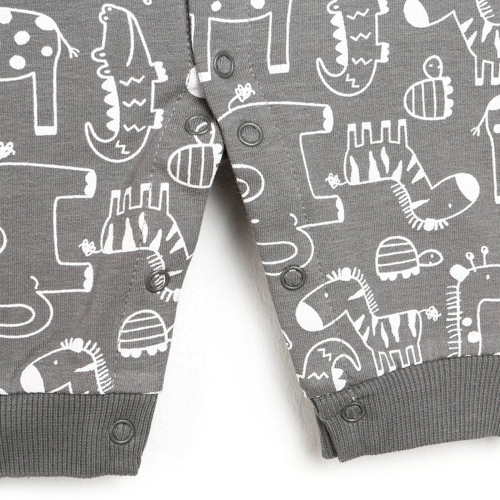 For My Baby Newborn Wild Jumpsuit - Dark Grey