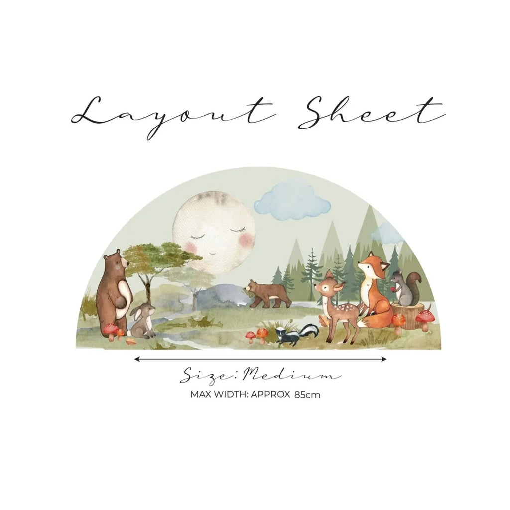 Live Vida Woodland Semi-Circle Wall Sticker