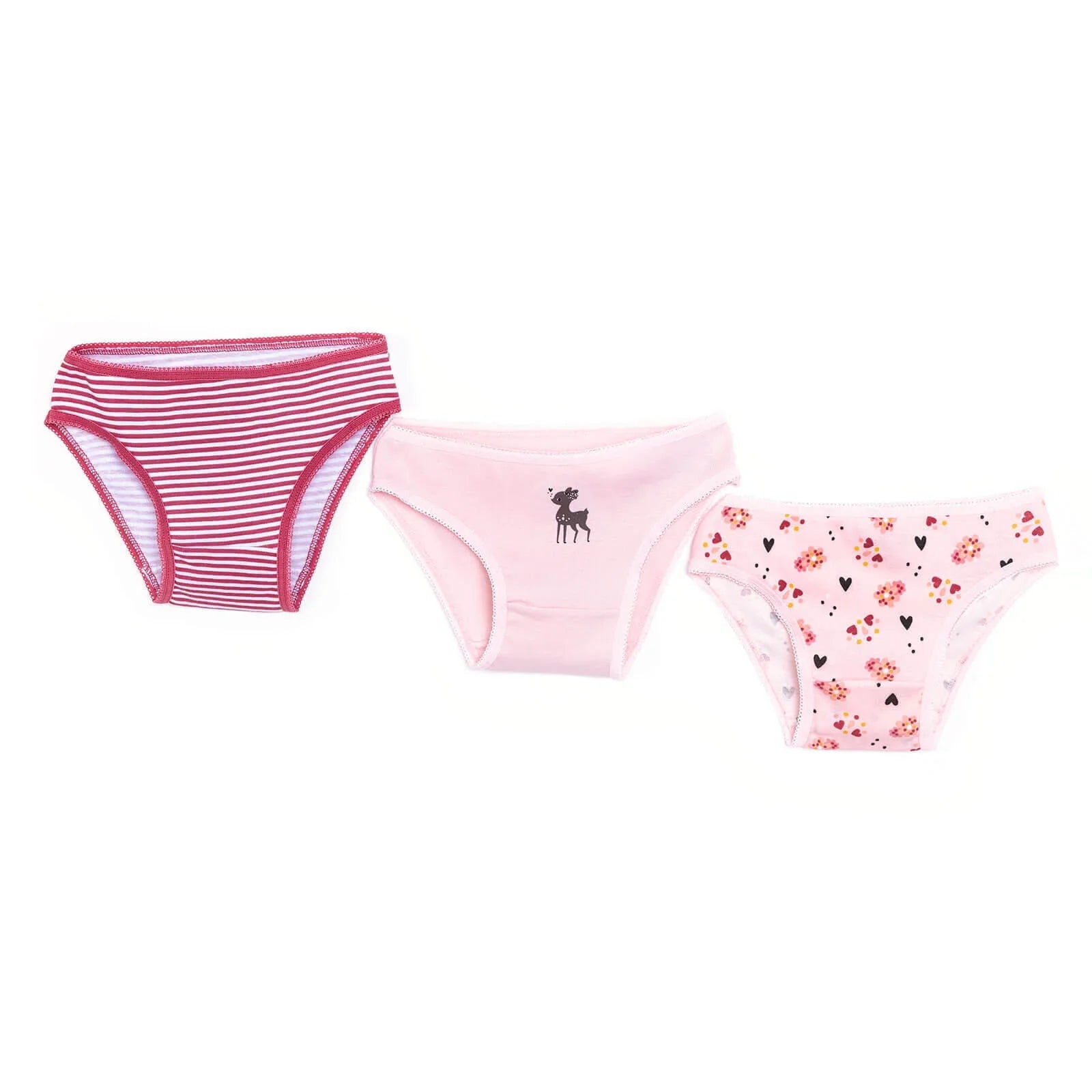 HelloBaby Baby Girl Underwear 3 pcs - Pink