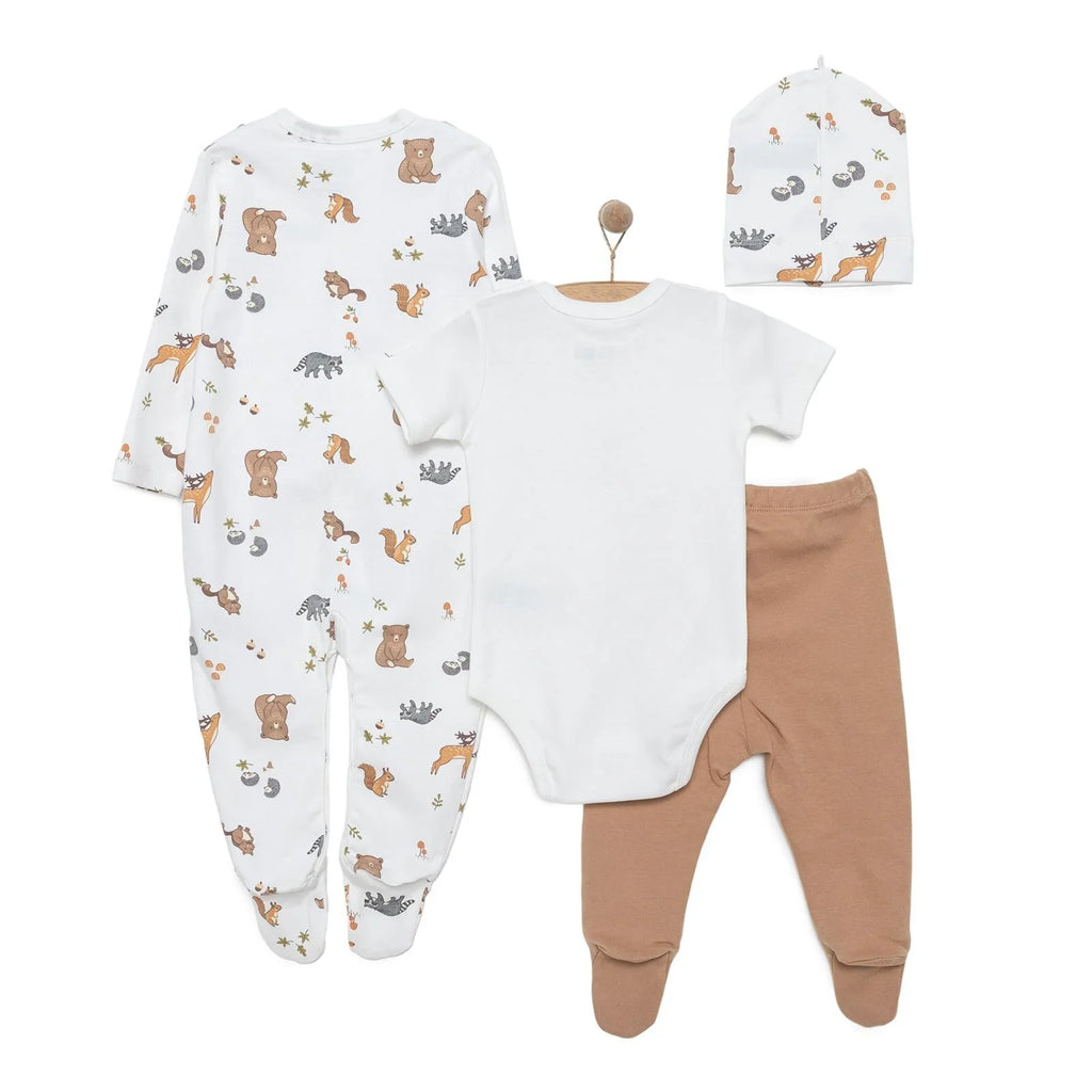 HelloBaby Boy Newborn Set 4 pcs - Ecru