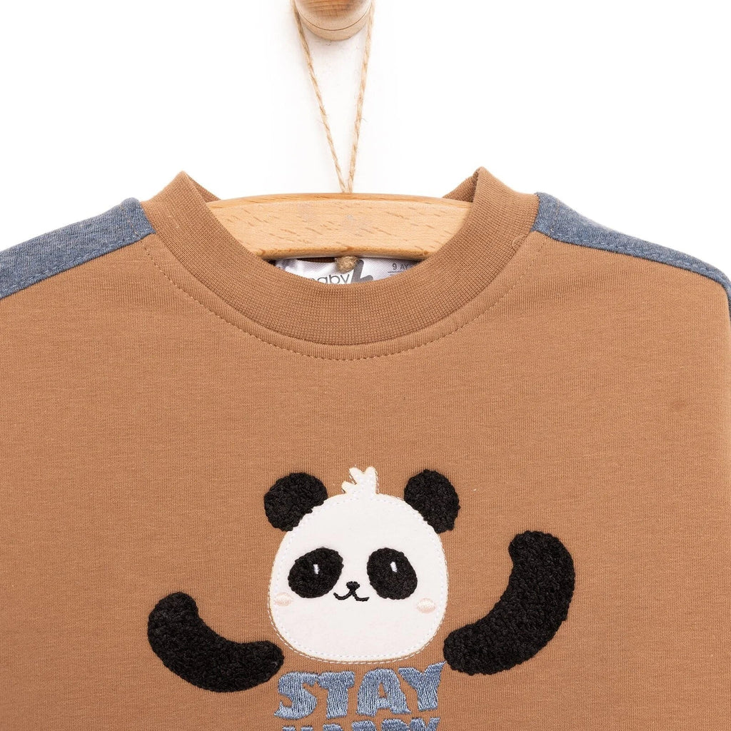 BabyZ Cool Boy Boy Sweatshirt-Pants - Brown