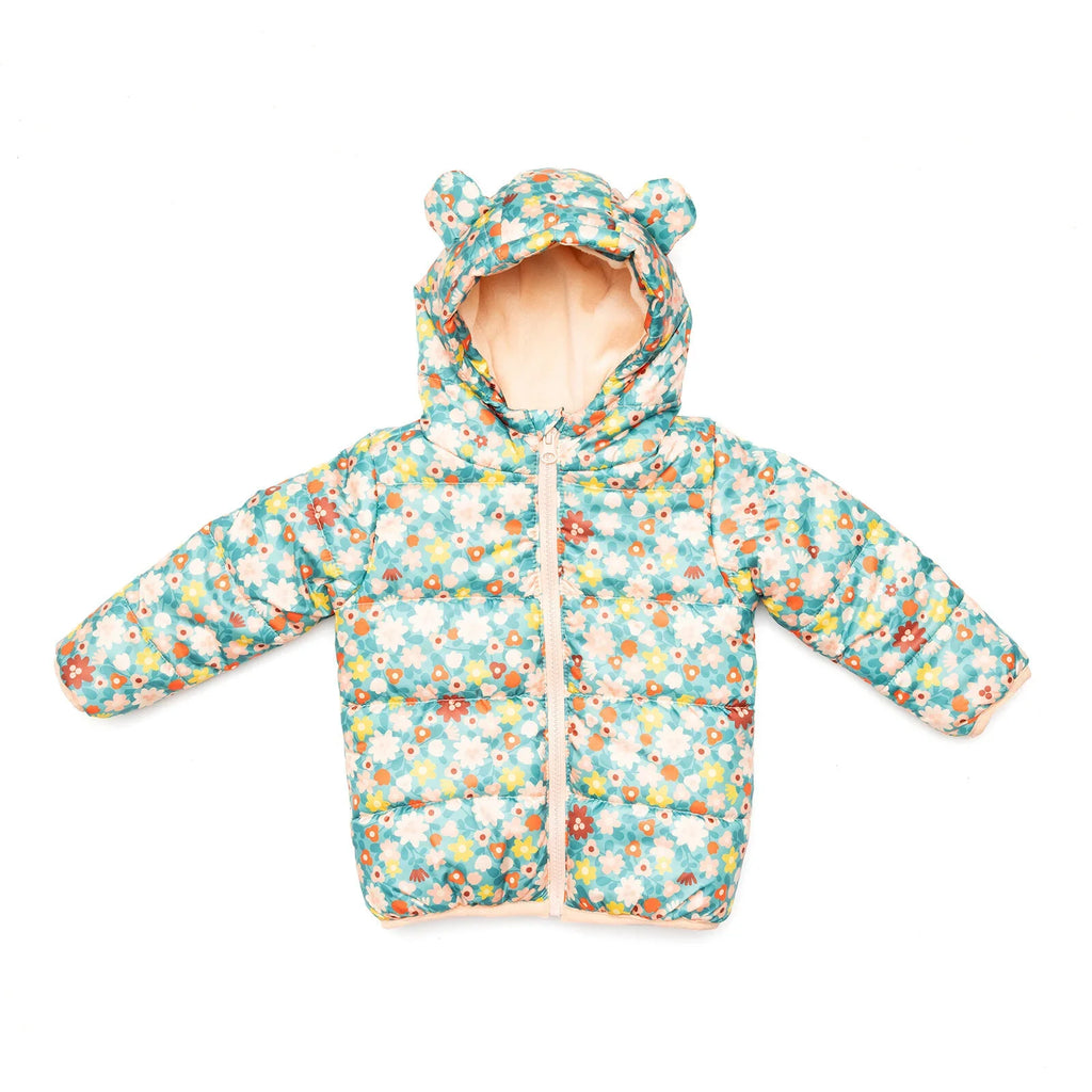 HelloBaby Basic Flower Printed Eared Coa - Printed