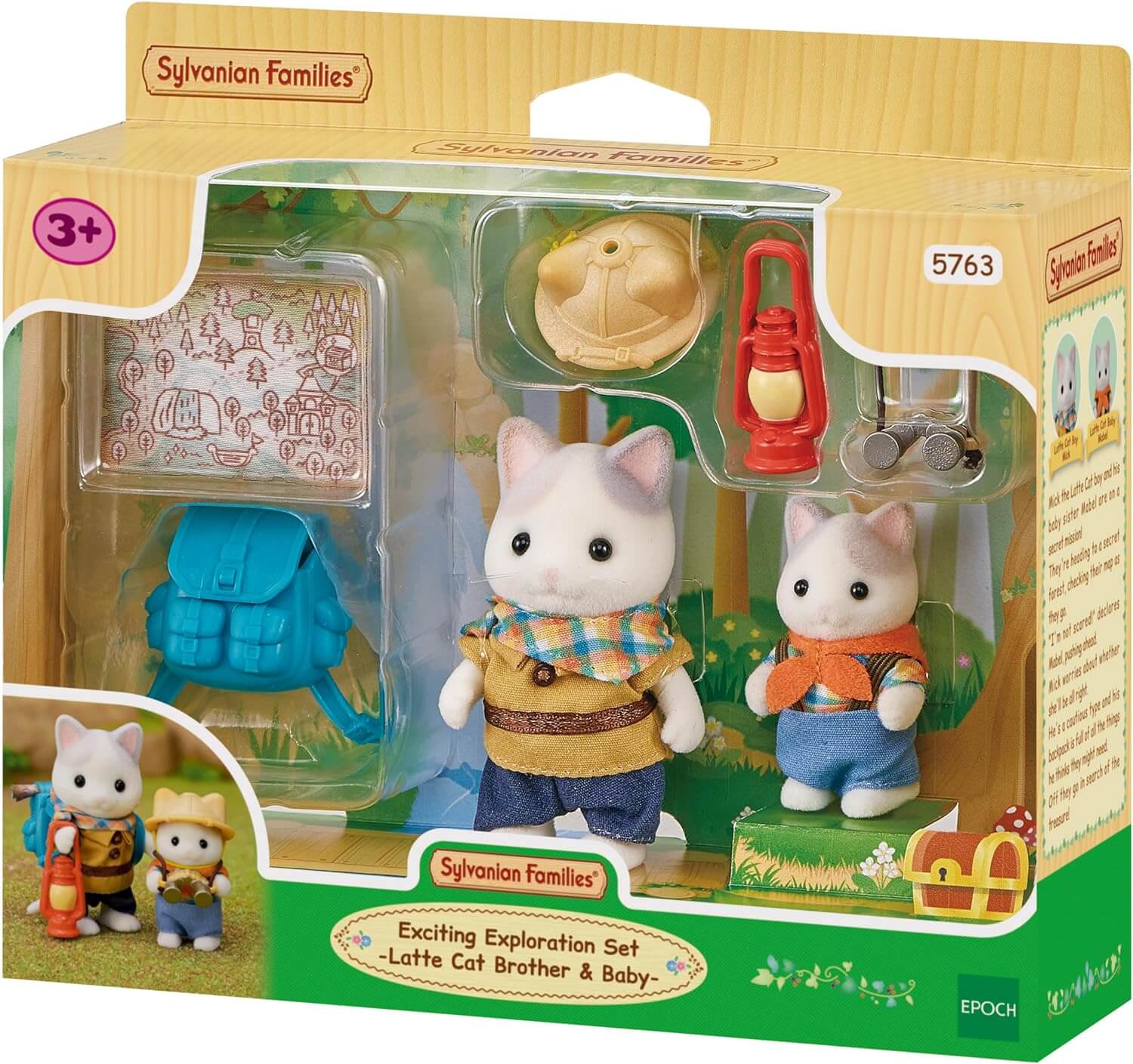 Sylvanian Families Exciting Exploration Set Latte Cat Siblings Ages 3+