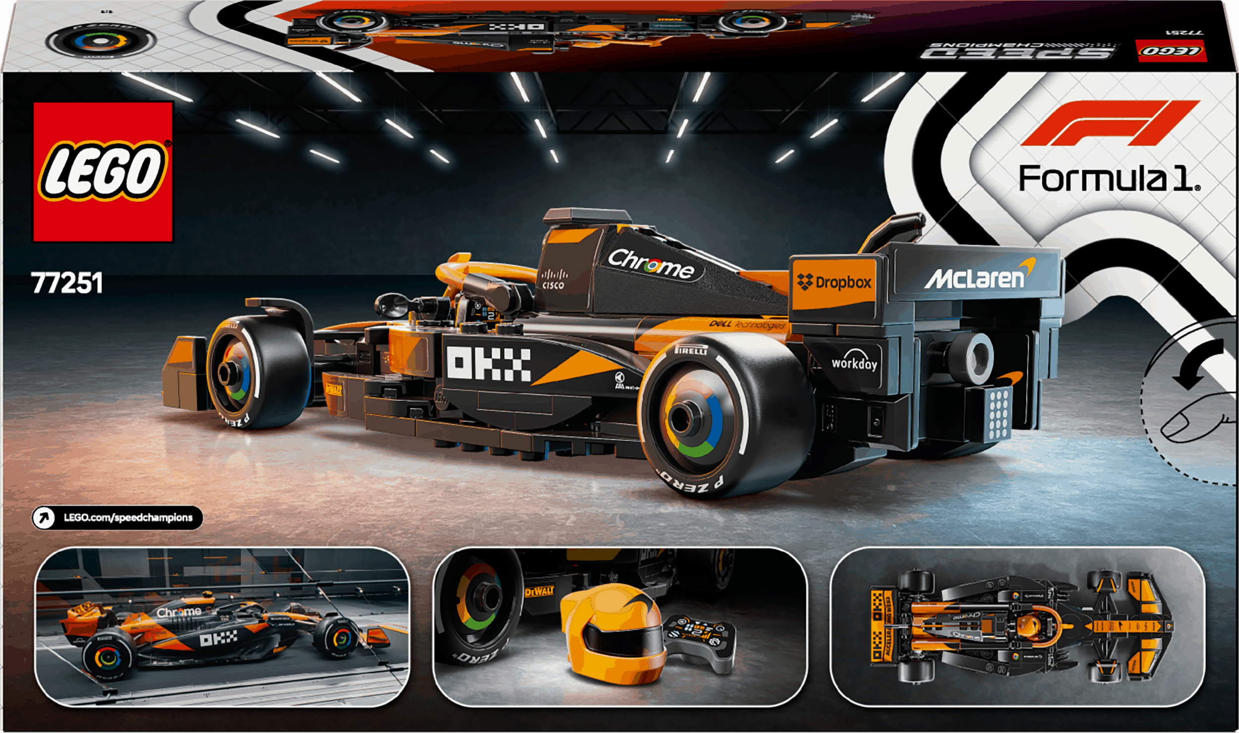 Lego Speed Champions 77251 McLaren F1 Team MCL38 Race Car for Ages 10+
