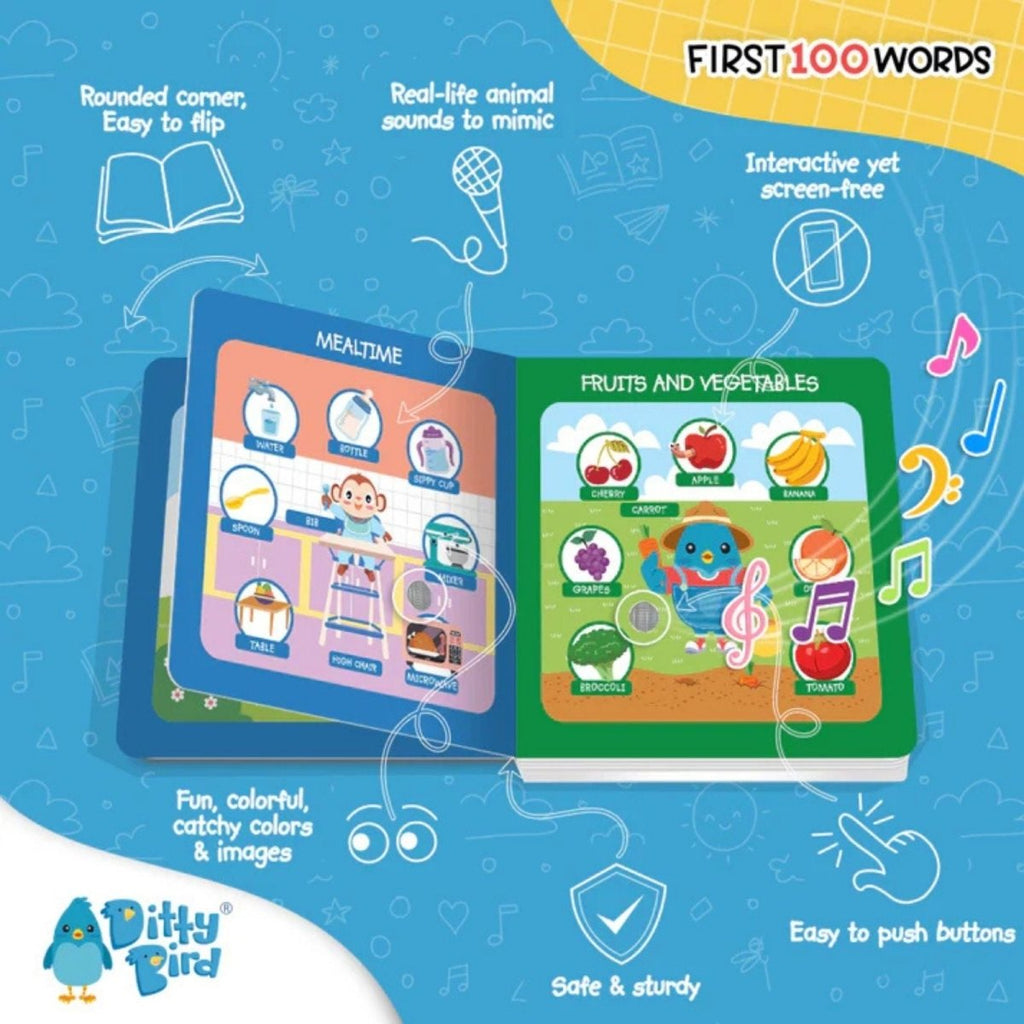 Ditty Bird First 100 Words Book