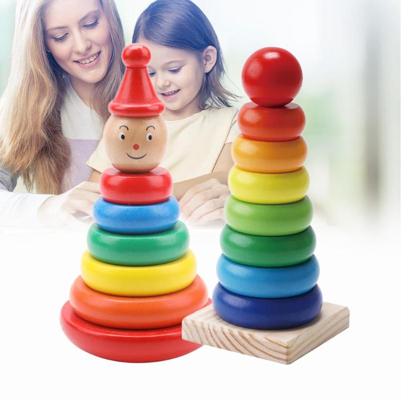 Educational Wooden Stacked Circle Toy