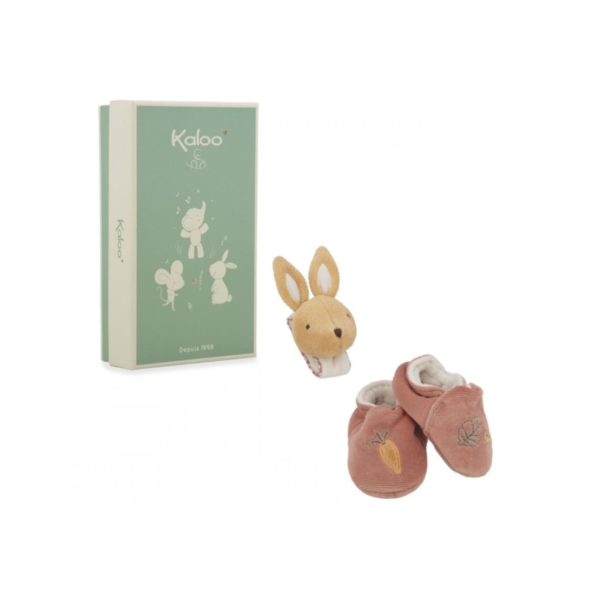 Kaloo Rattle & Slippers - Rabbit