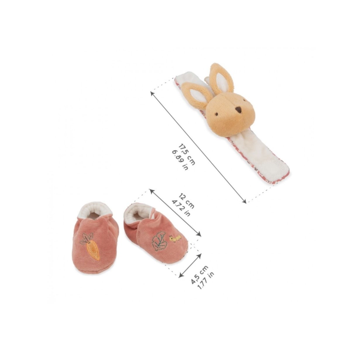 Kaloo Rattle & Slippers - Rabbit