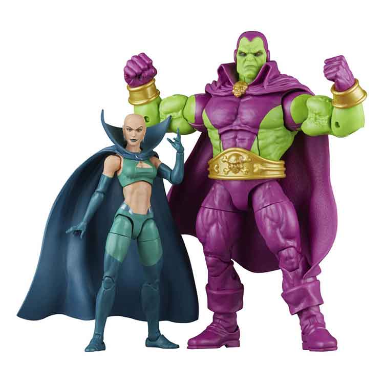 Ffigur Actio Marvel Legends Guardians of the Galaxy Pecyn Dwbl Drax the Destroyer a Moondragon Marvel