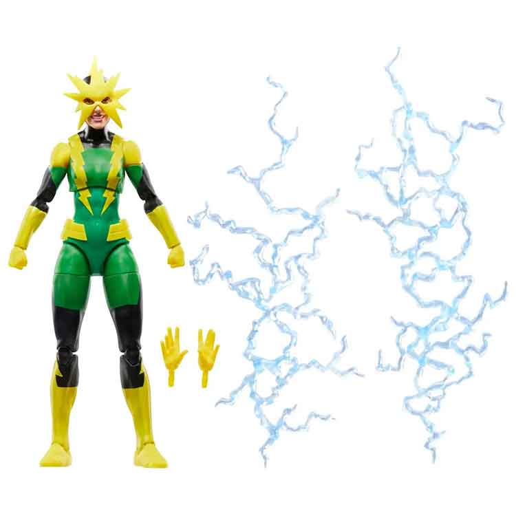 Ffigwr Actio 6-modfedd Electro (Francine Frye) Marvel Legends Spider-Man