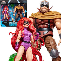 Inhumans Marvel Legends Medusa & Gorgon Marvel 6-Modfedd Ffigurau Gweithredu Pecyn Dwbl