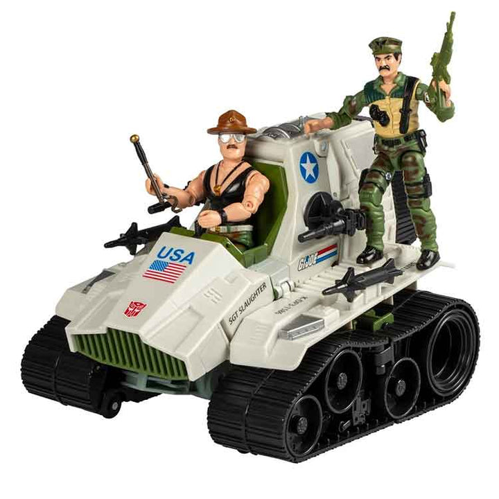 G.I. Joe x Transformers Collaborative Kup Triple T with Sgt. Slaughter and Leatherneck Action Figures