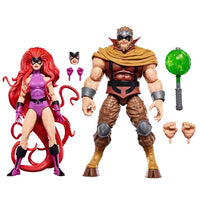 Inhumans Marvel Legends Medusa & Gorgon Marvel 6-Modfedd Ffigurau Gweithredu Pecyn Dwbl