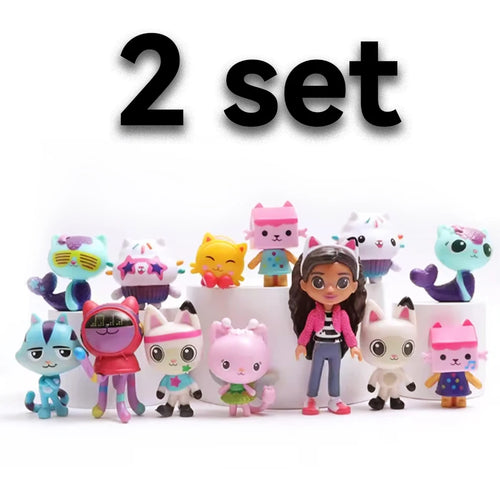 Hot Gabby Dollhouse Anime Figure Toy Smiling Car Cat Hug Gaby Girl