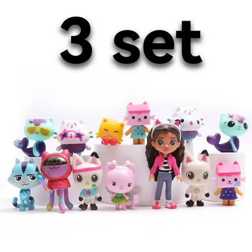 Hot Gabby Dollhouse Anime Figure Toy Smiling Car Cat Hug Gaby Girl
