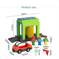 Set Police Thief Catching Building Block Suit Compatible With Wooden with figures and car dimensions shown.