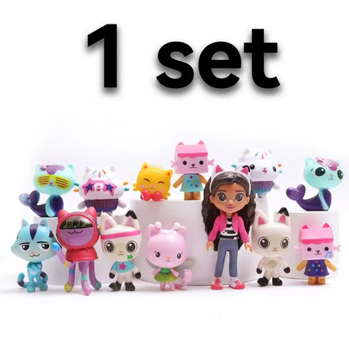 Hot Gabby Dollhouse Anime Figure Toy Smiling Car Cat Hug Gaby Girl
