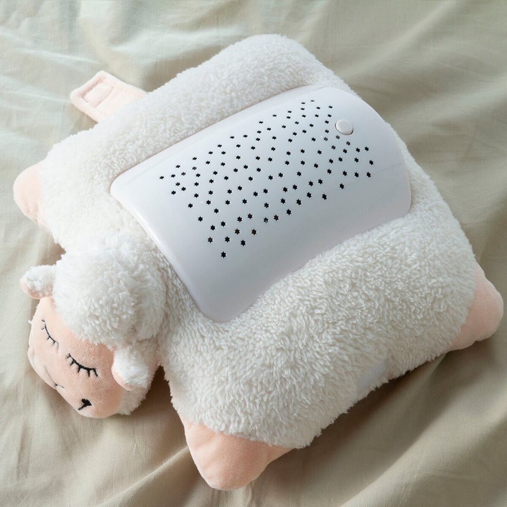 Plush Toy Projector Sheep InnovaGoods with star projection feature on a soft surface.