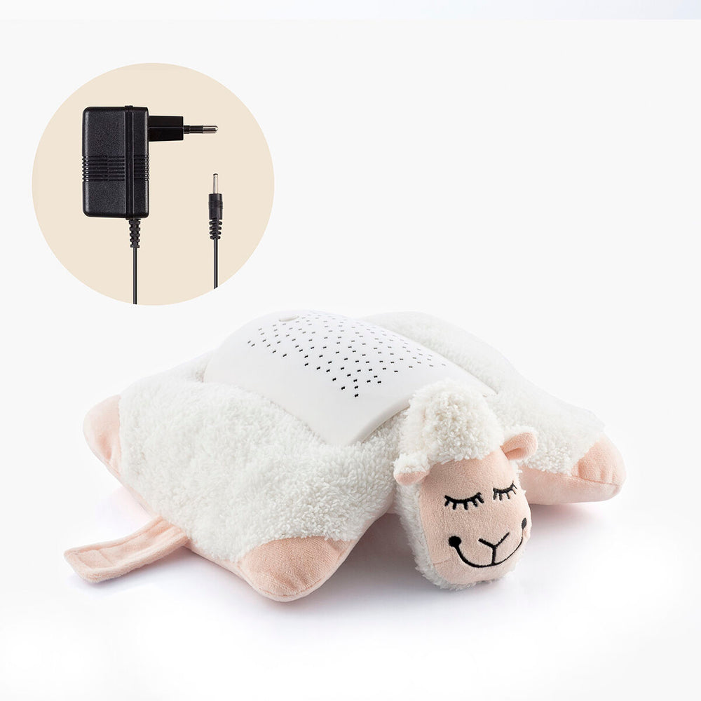 Plush Toy Projector Sheep InnovaGoods with charging adapter for fun nighttime projections.