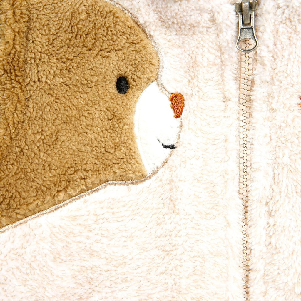 Midimod Newborn Cute Bears Welsoft Footed Jumpsuit - Beige