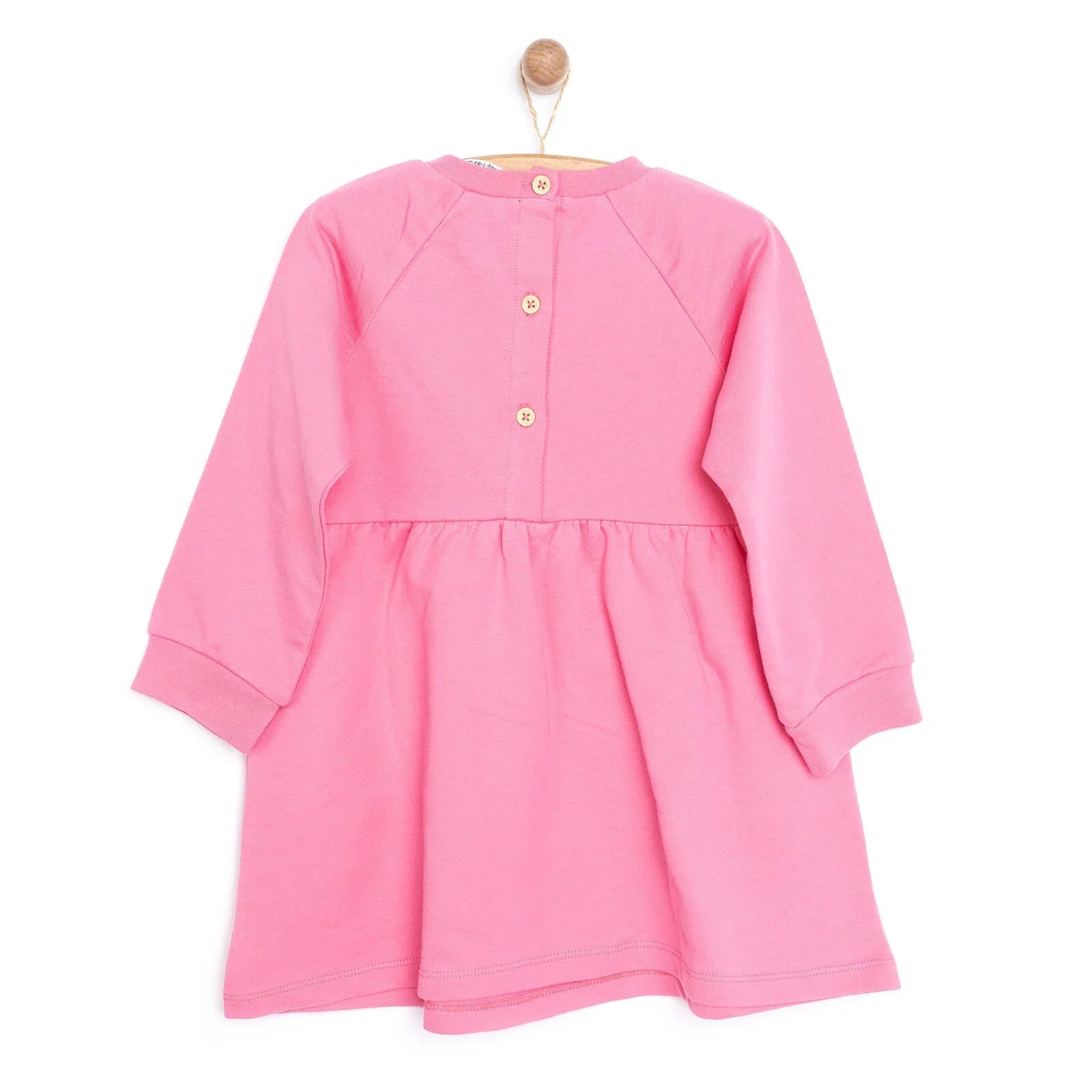 HelloBaby Basic Girl Knitted Ruffled Dress - Pink