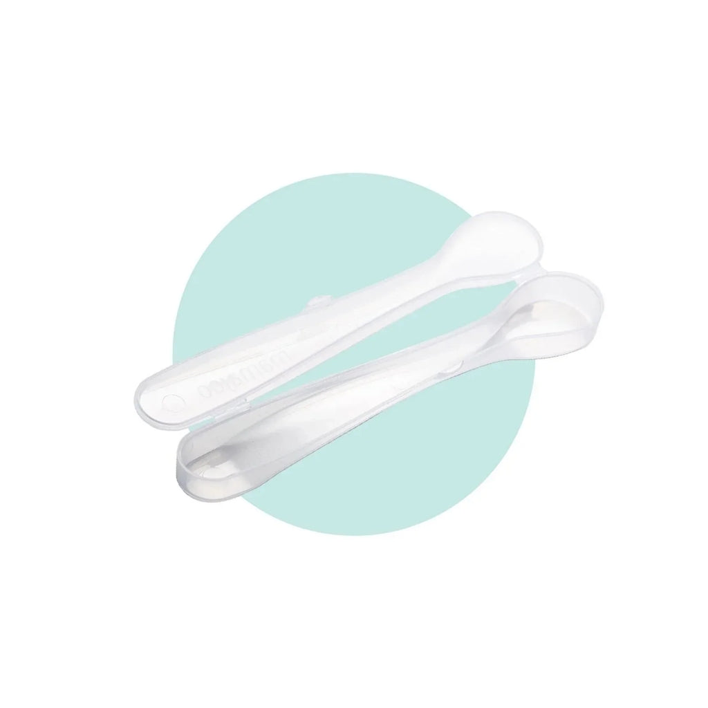 Mamajoo Silicone Spoons with Case Pack of 2 - Green & Blue