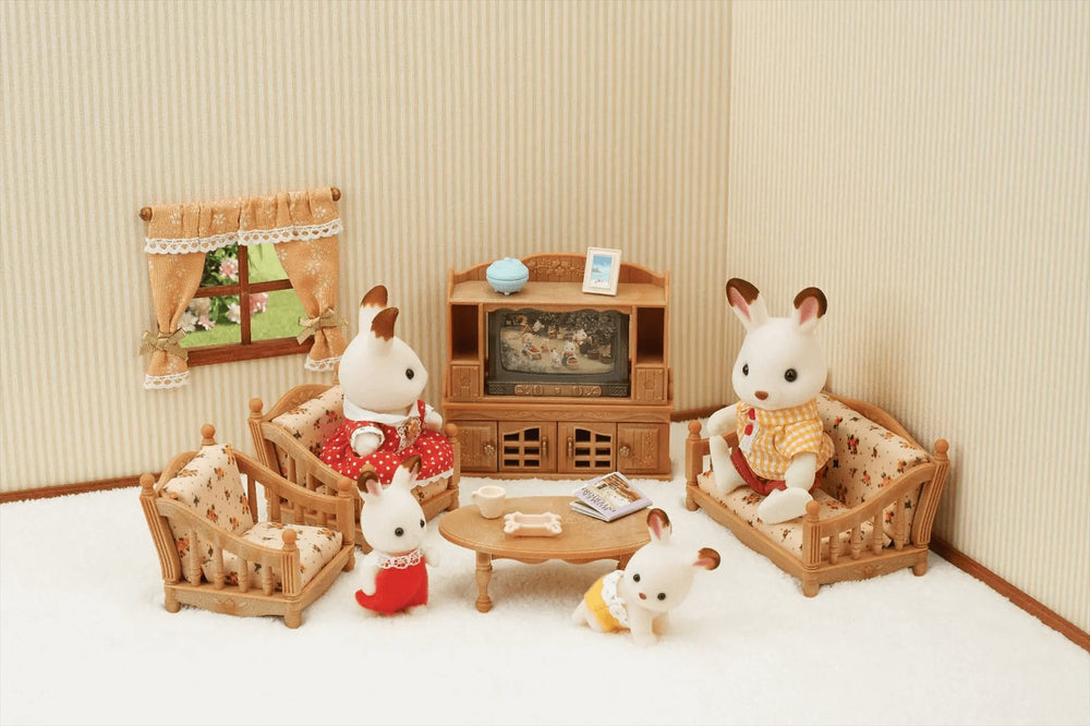 Sylvanian Families Comfy Living Room Set Furniture Playset for Ages 3+