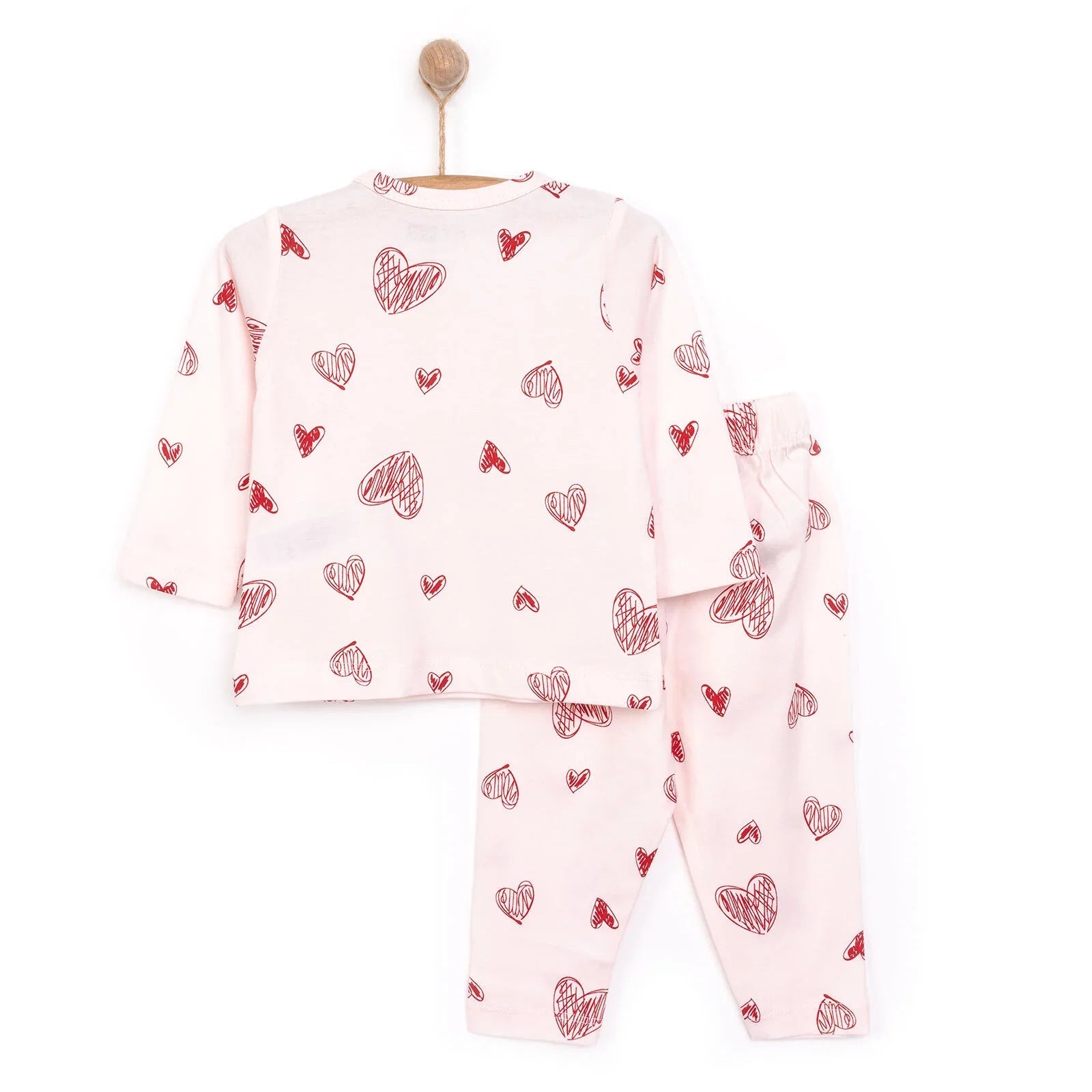 HelloBaby Baby Girl Long Sleeve Pyjamas Set - Light Pink