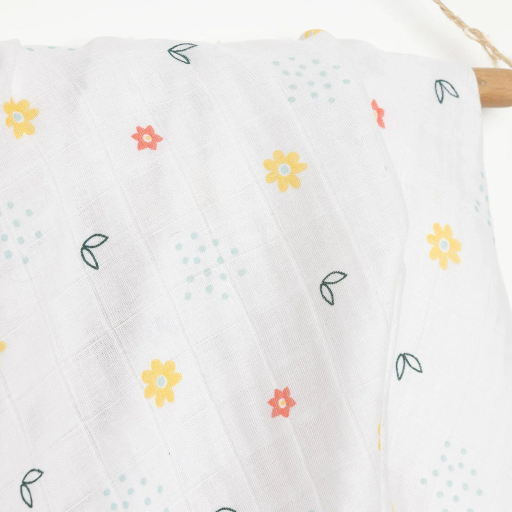 Little Dreams Girl Muslin Blanket - Patterned
