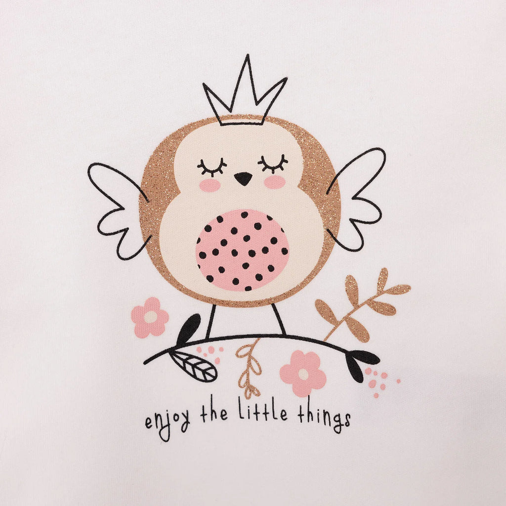 HelloBaby Baby Girl Long Sleeve T-shirt - Ecru