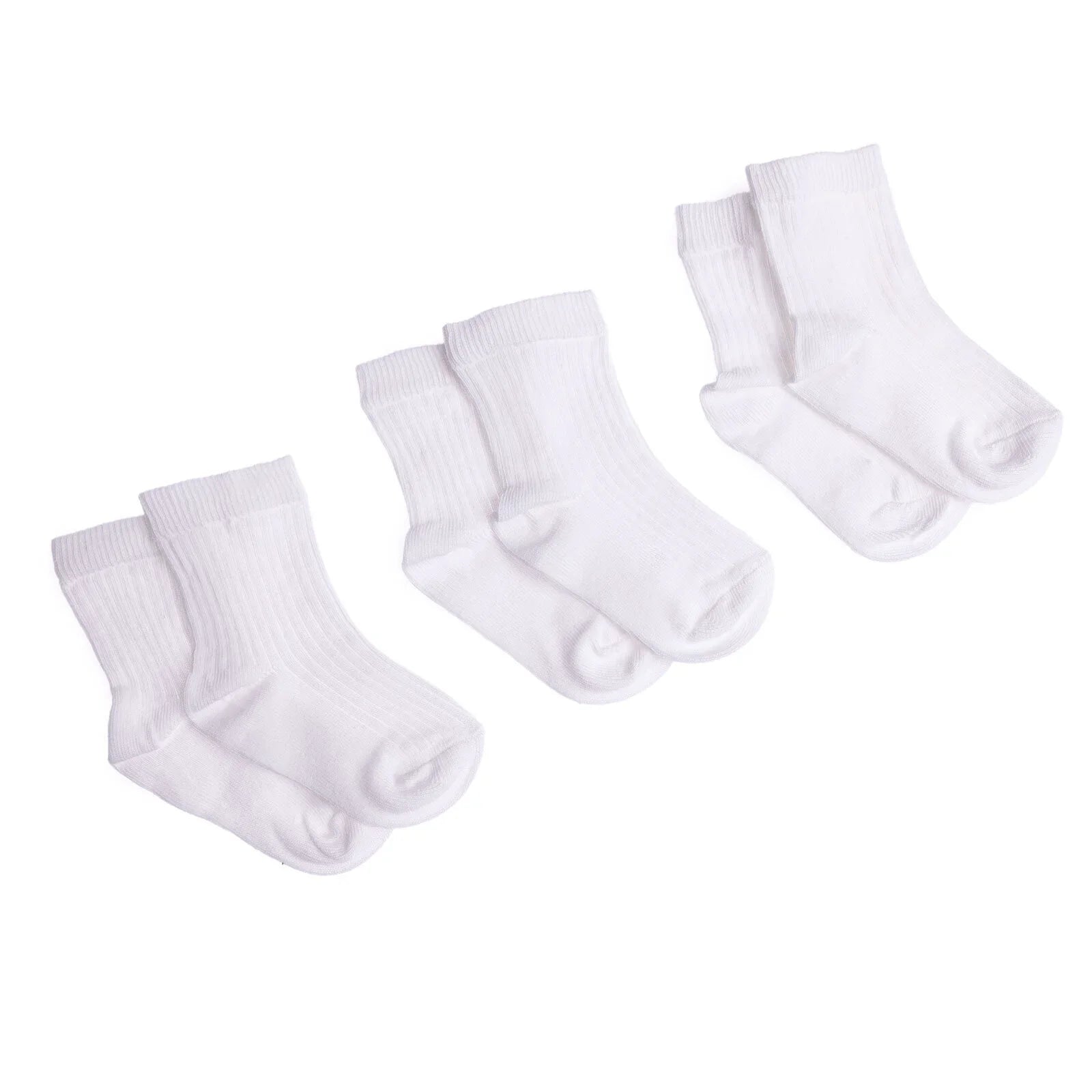 HelloBaby Unisex Baby Socks 3 Pack - White