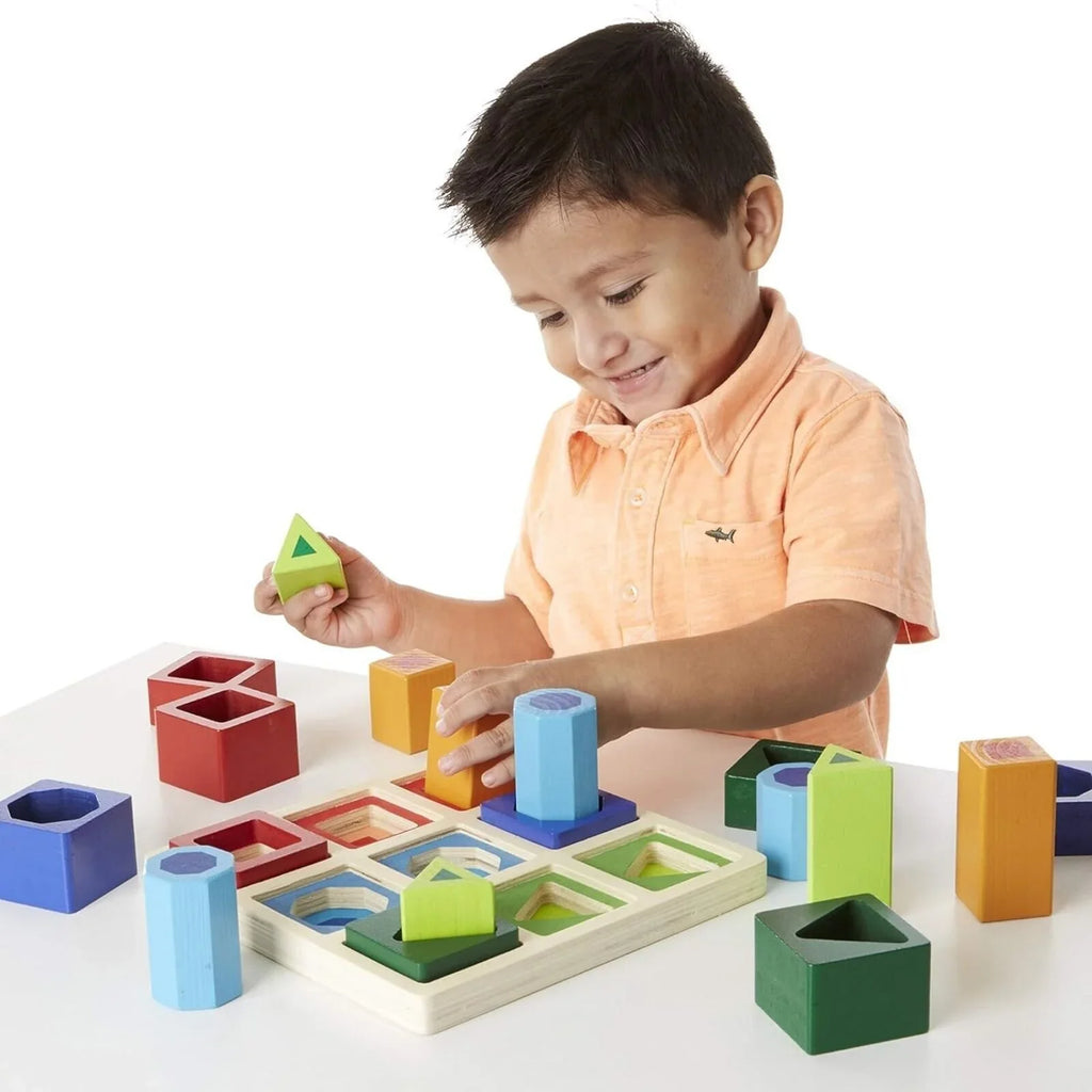 Melissa & Doug Shape Sequence Wooden Sorting Set
