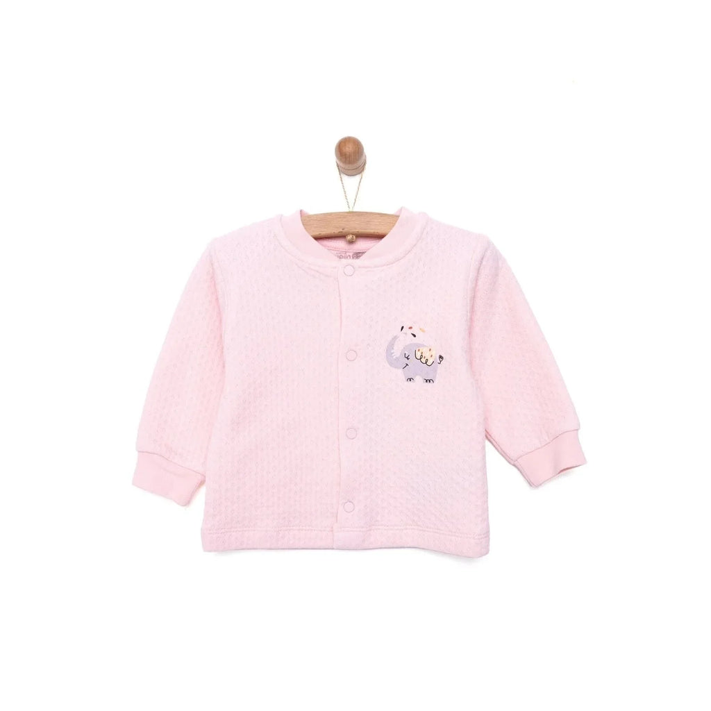 HelloBaby Baby Girl Quilted Cardigan - Light Pink