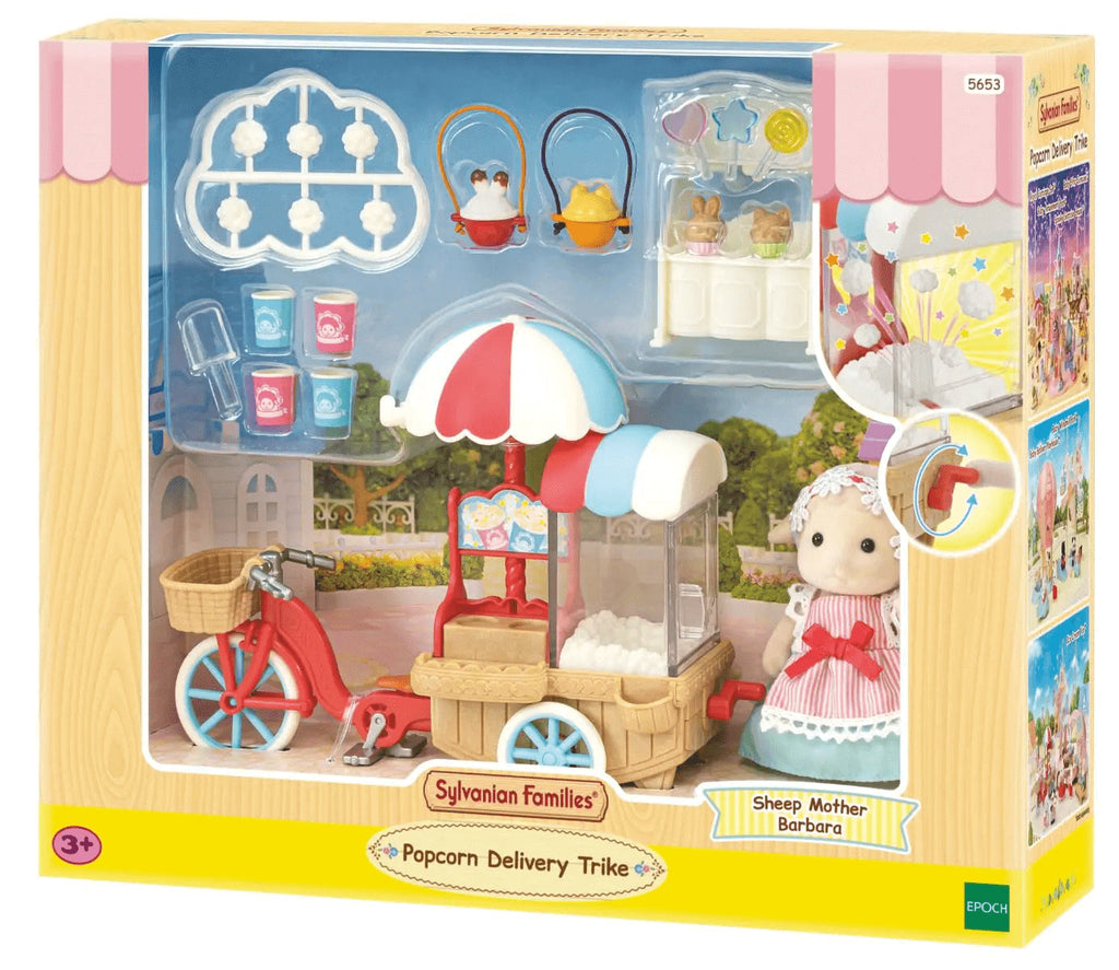 Sylvanian Families Popcorn Delivery Trike Toy Playset for Age 3 and Up