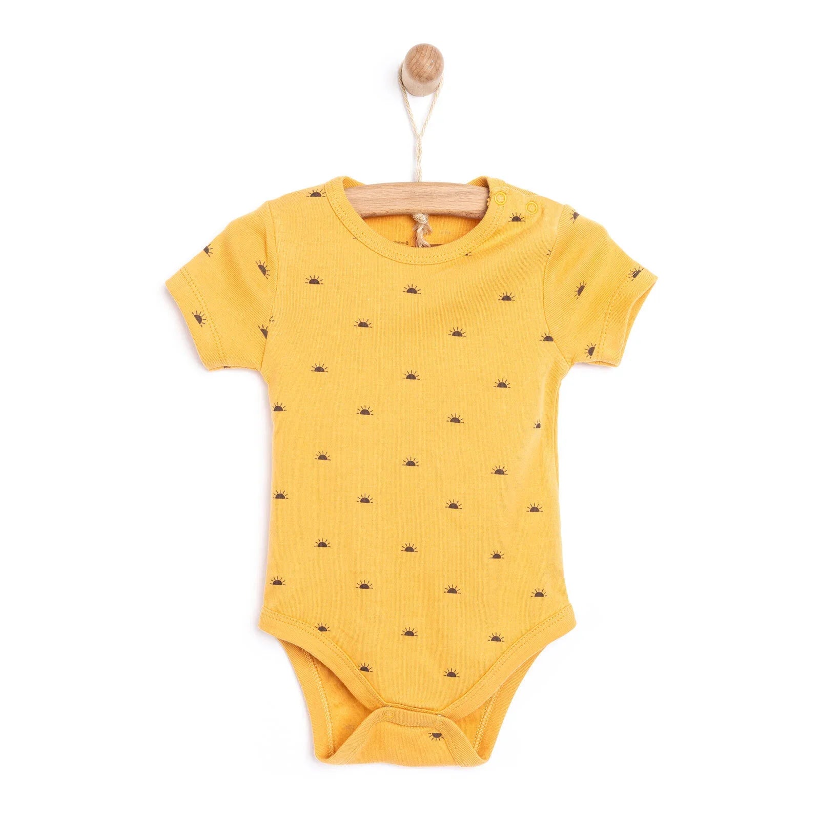 HelloBaby Baby Girl Short Sleeve  Body - Mustard