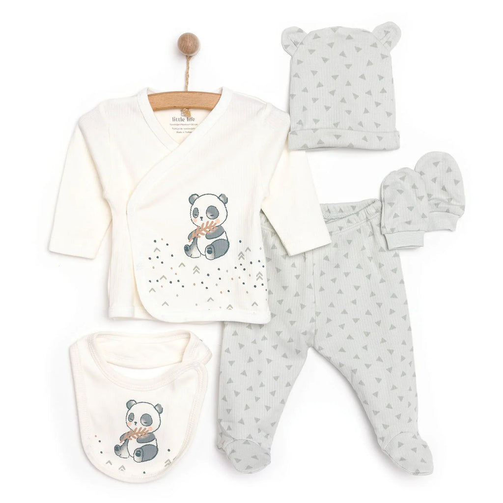 Little Life Unisex 5 Piece Newborn Set - Ecru
