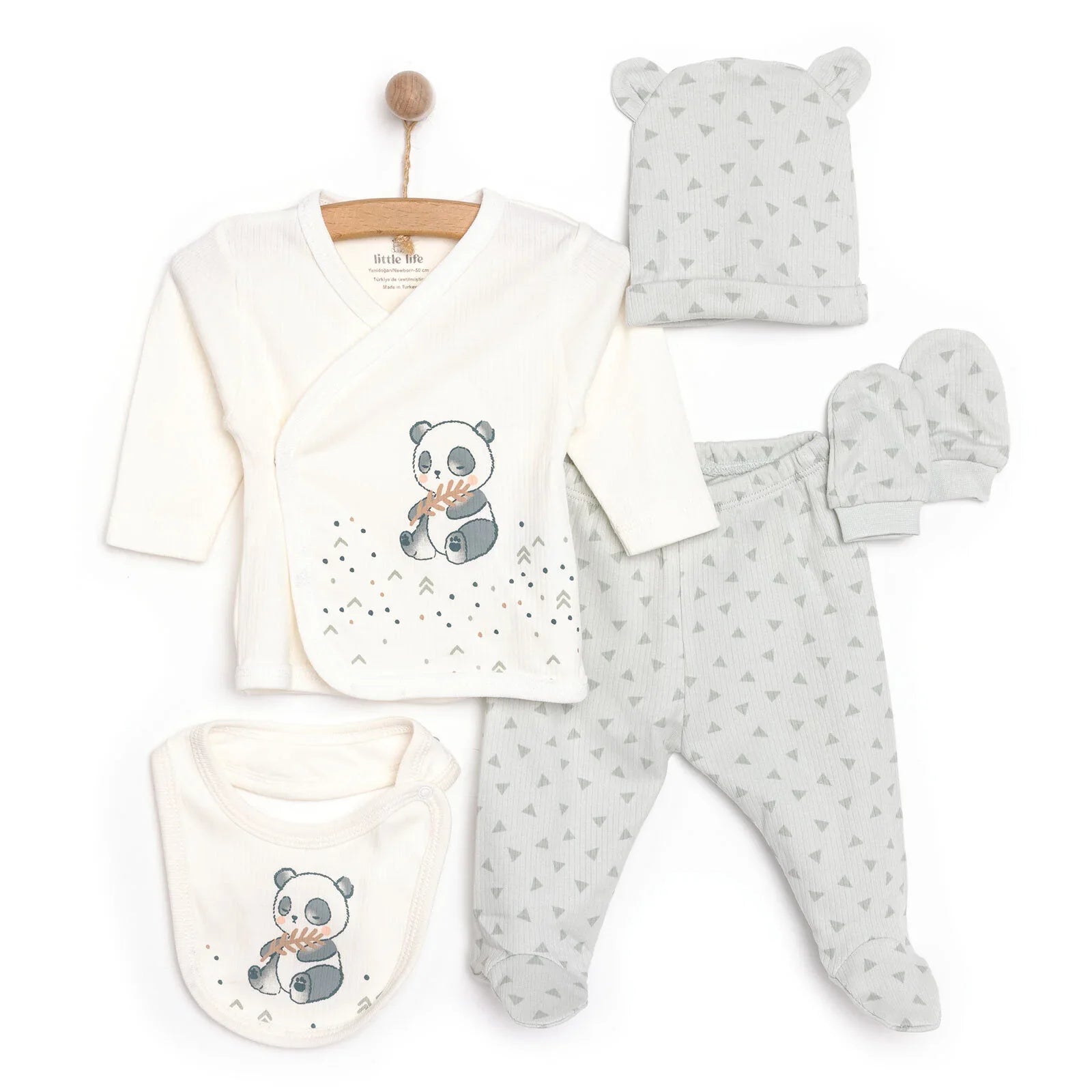 Little Life Unisex 5 Piece Newborn Set - Ecru