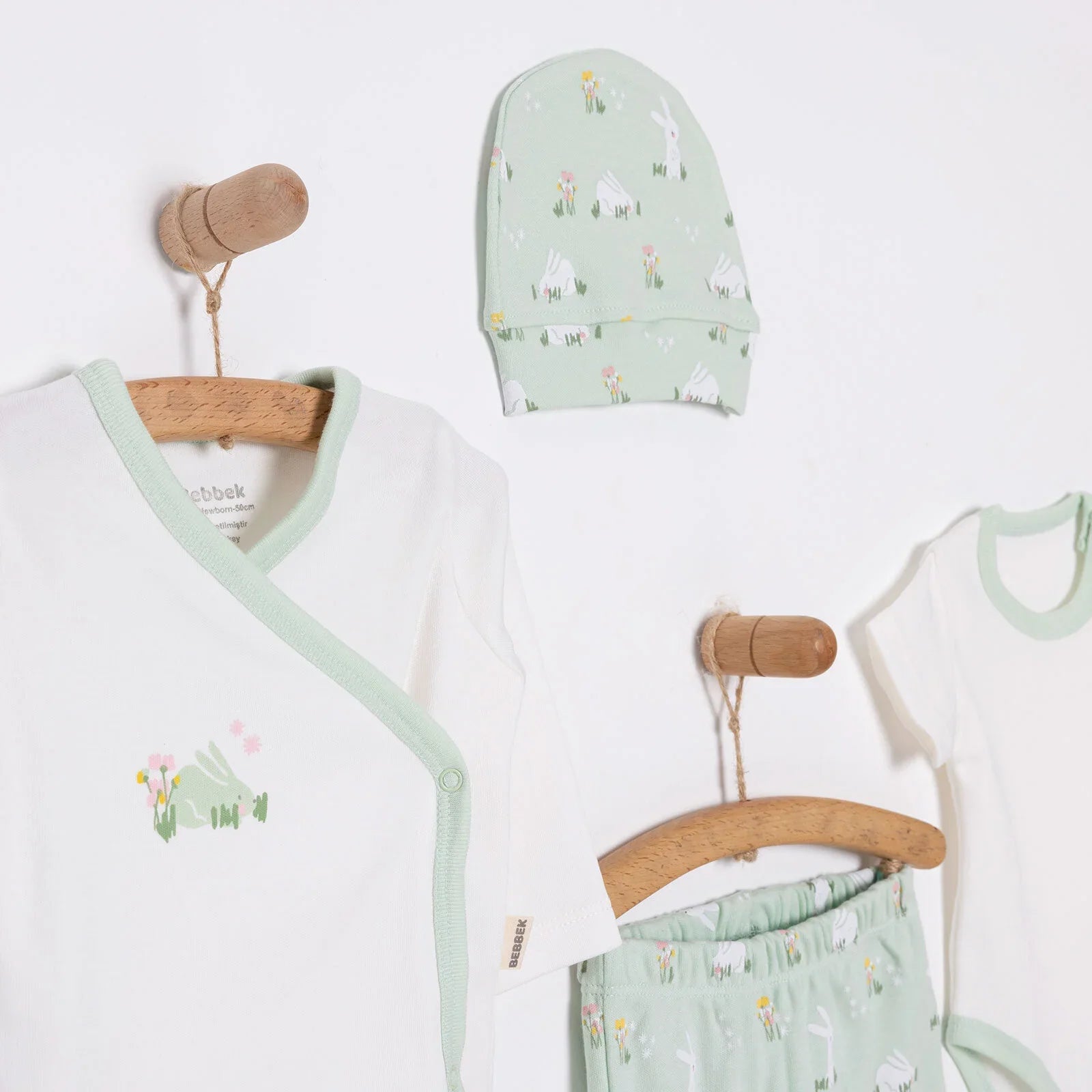 Bebbek Girl Newborn Gift Set 5 pcs - Green