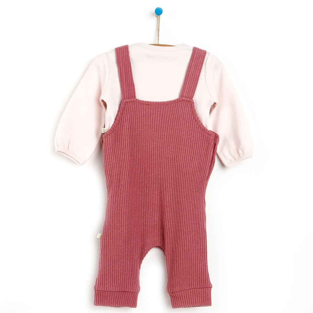 For My Baby Newborn My Family Overalls-Slippers - Light Rose