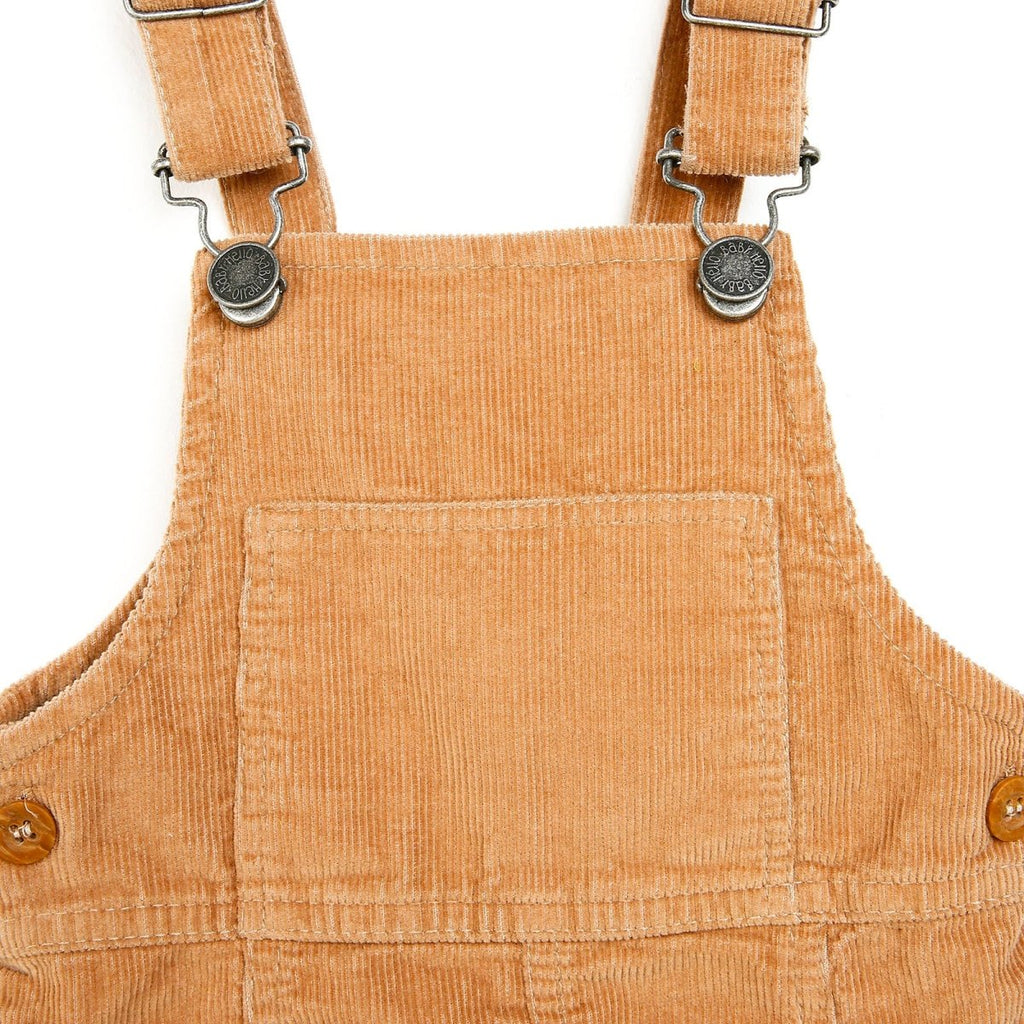 HelloBaby Basic Baby Boy Velvet Overalls - Brown