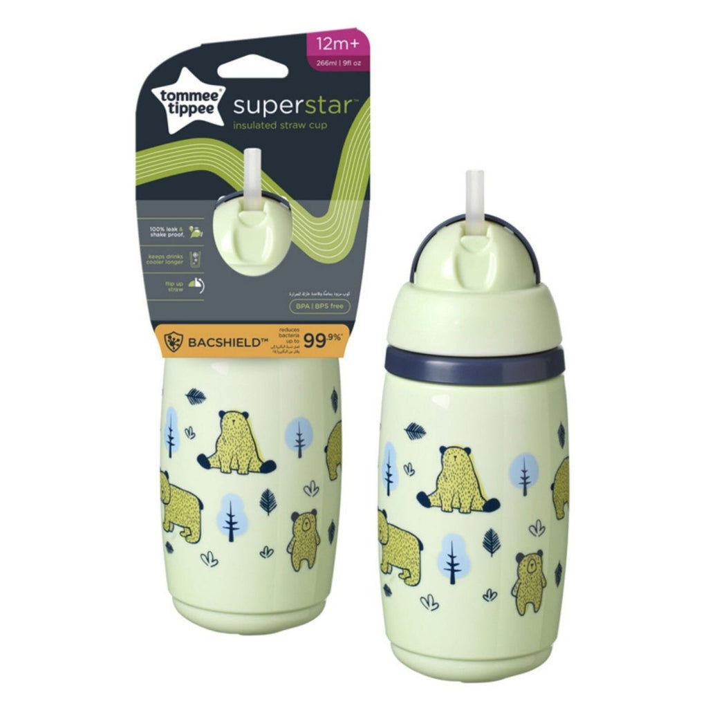 Tommee Tippee Insulated Straw 266ml 12m+ - Assorted