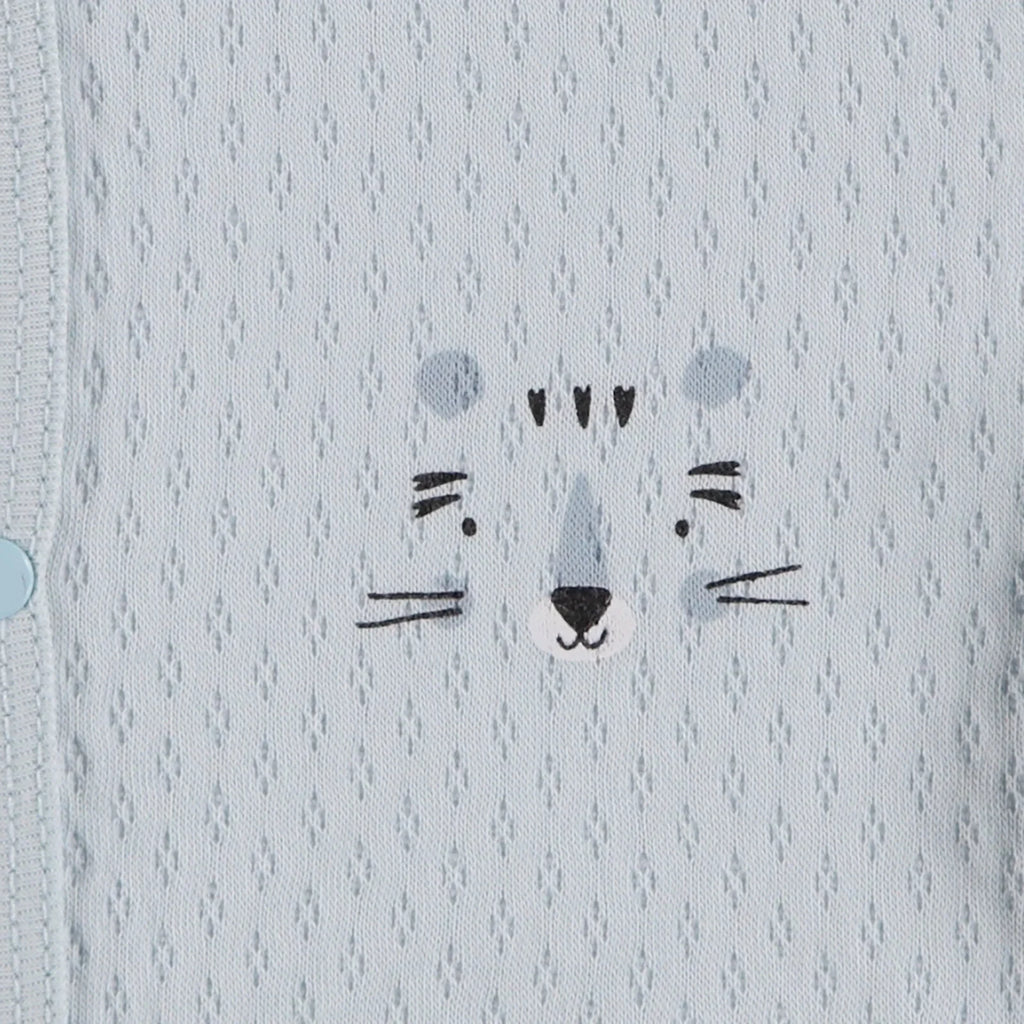 HelloBaby Basic Baby Boy Quilted Hooded - Light Blue